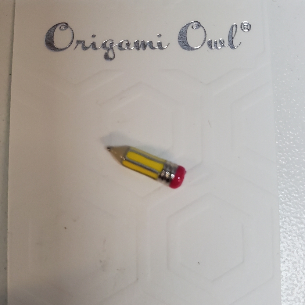 Origami Owl Pencil Charm - Yellow and Red